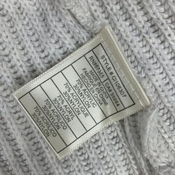 Cupcakes & Cashmere Beige Ribbed Wrap Sweater With Tie Closure Womens Large - Picture 5 of 8